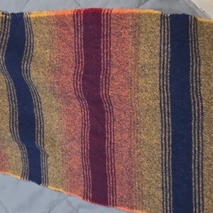 Pendleton Strip Colorful Virgin Wool Scarf
